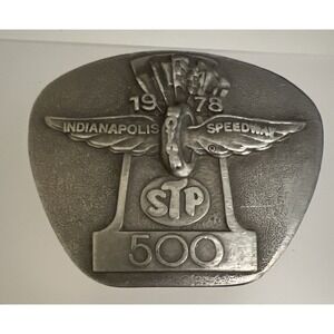 1978 STP Vintage PIT BADGE Indy 500 Motor Speedway Pewter Belt Buckle 387 of 500